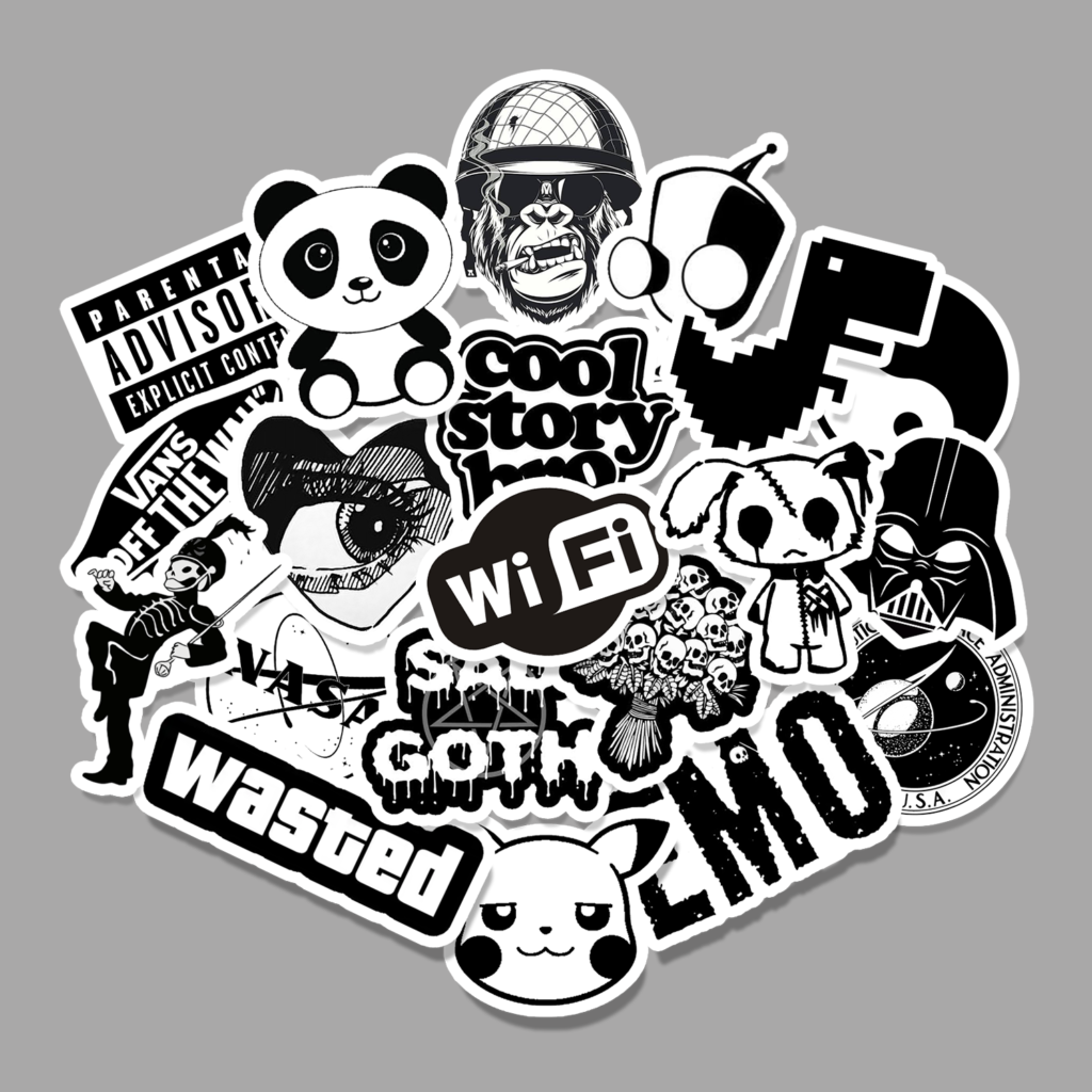 Sticker Pack Black & White [20 Pcs]