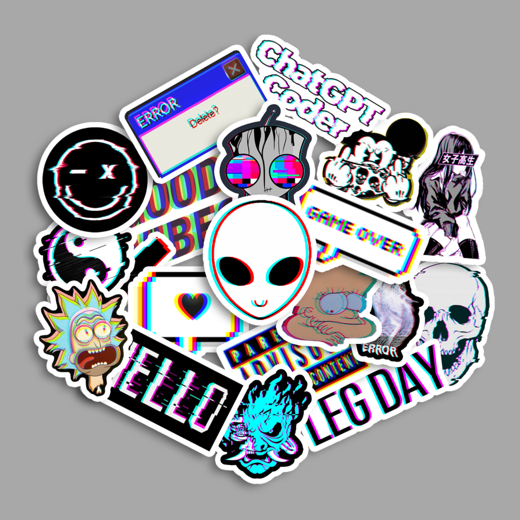 Sticker Pack Glitch [20 Pcs]