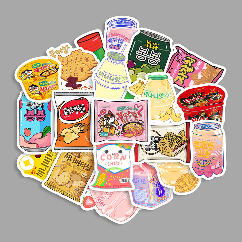 Sticker Pack Korean Snacks [20 Pcs]