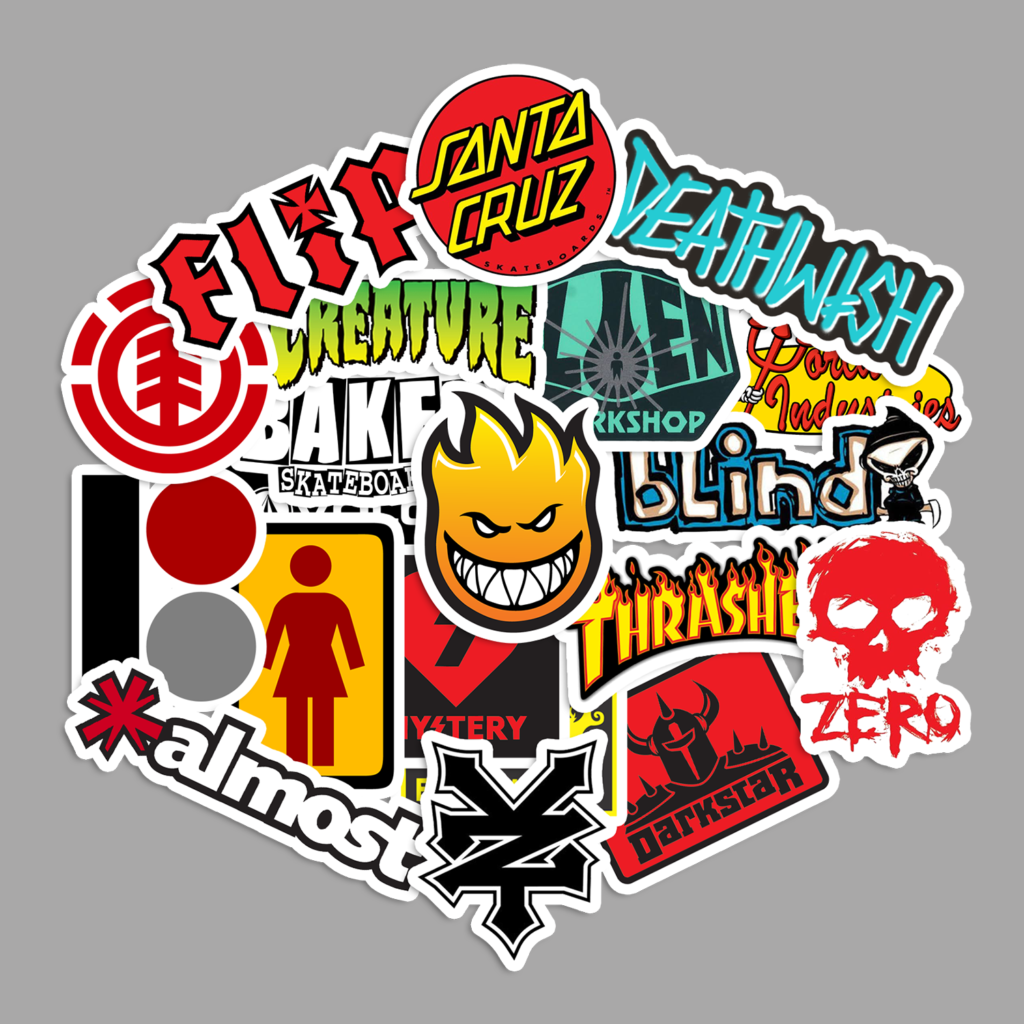 Sticker Pack Skateboard Brands [20 Pcs]