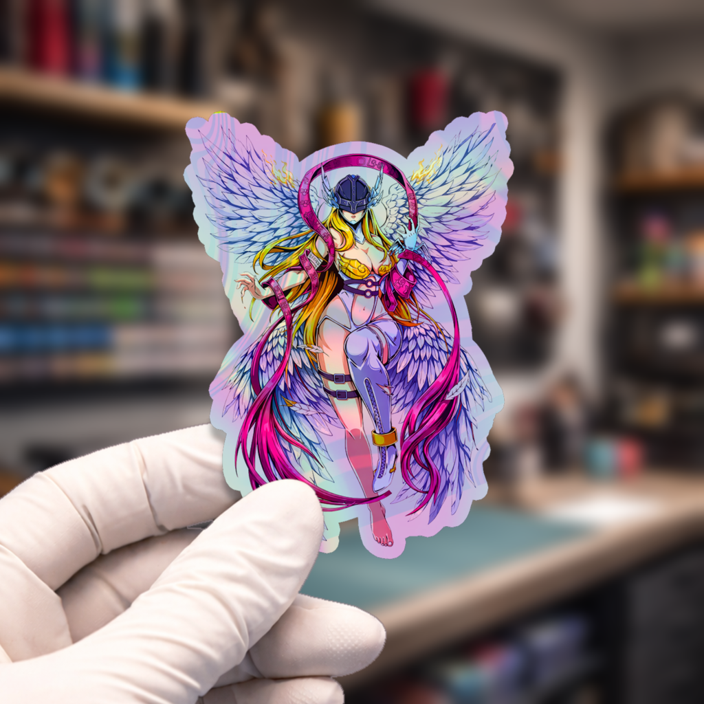 Stiker Hologram Anime Digimon | Angewomon