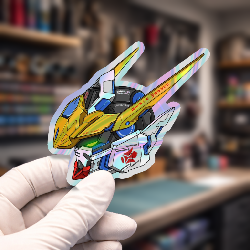 Stiker Hologram Anime Gundam | Gundam Barbatos Head