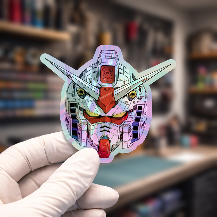 Stiker Hologram Anime Gundam | Gundam RX-78-2 Head