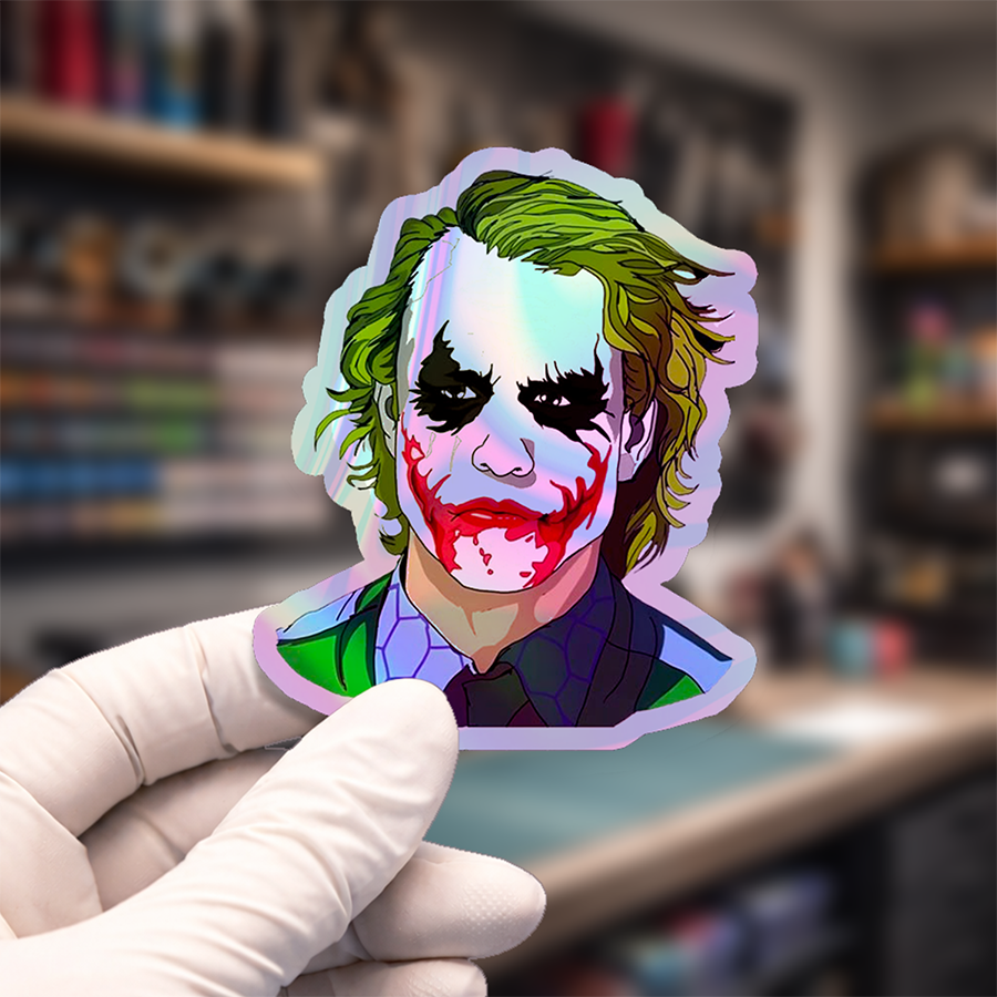 Stiker Hologram Movie DC | Heath Ledger Joker
