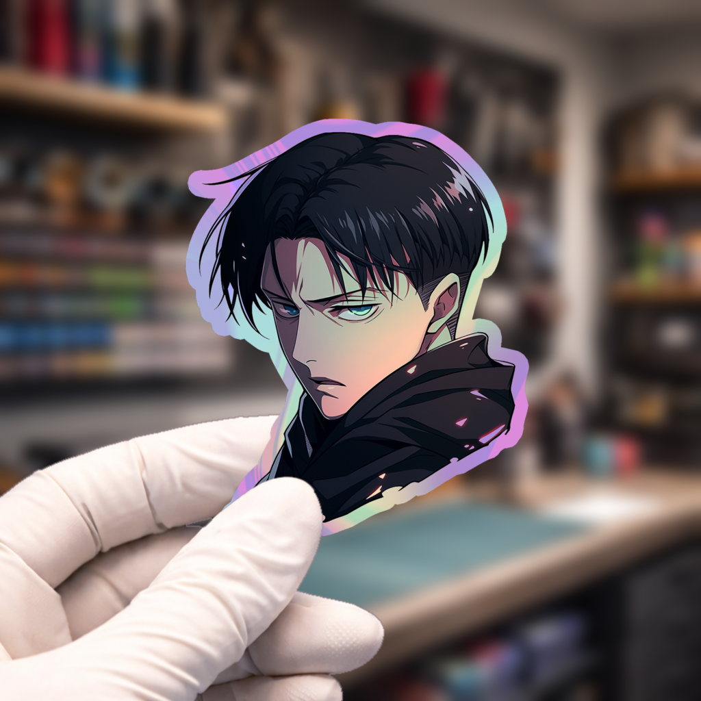 Stiker Hologram Anime Attack on Titan | Levi Ackerman