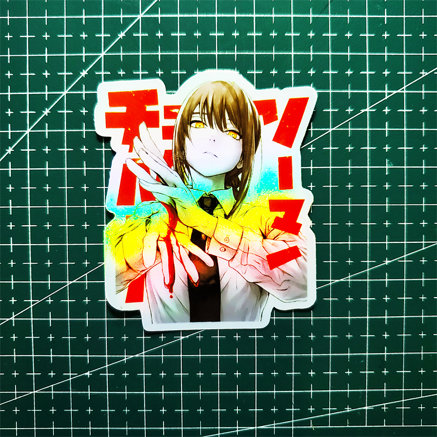 Stiker Hologram Anime Chainsaw Man | Makima - Gambar 2