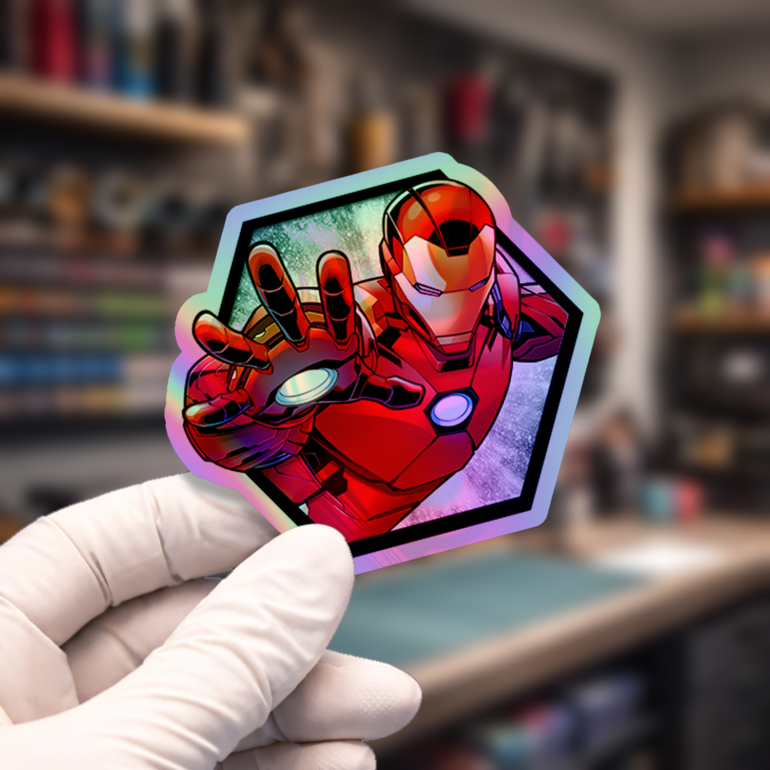 Stiker Hologram Movie Marvel | Iron Man