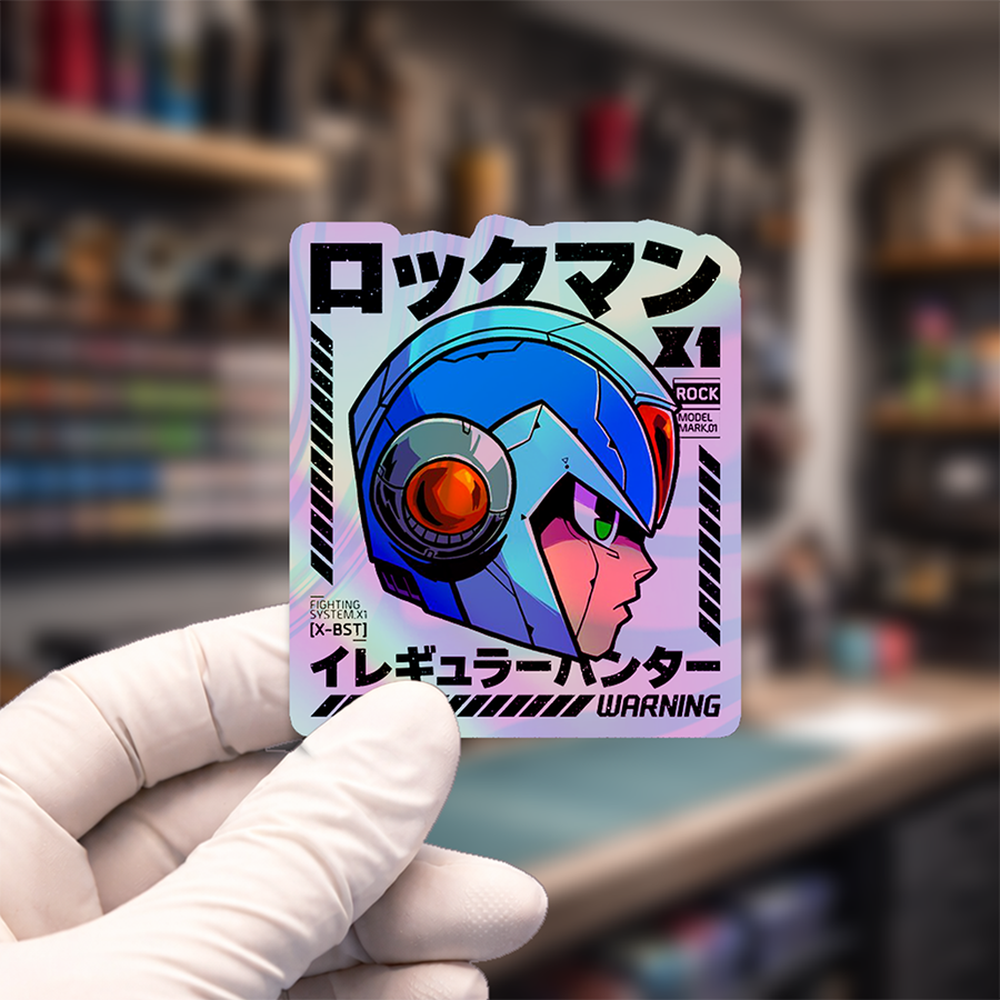 Stiker Hologram Gaming Mega Man | Mega Man X