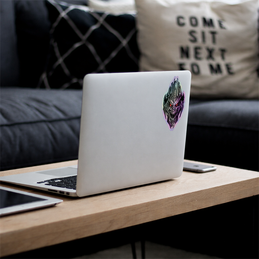 Stiker Hologram Movie Transformers | Megatron Head - Gambar 3
