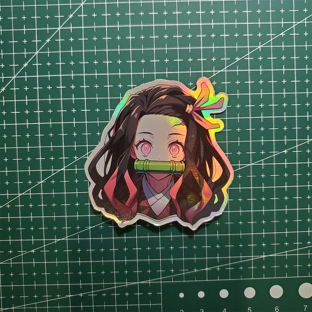 Stiker Hologram Anime Demon Slayer | Nezuko Kamado - Gambar 2