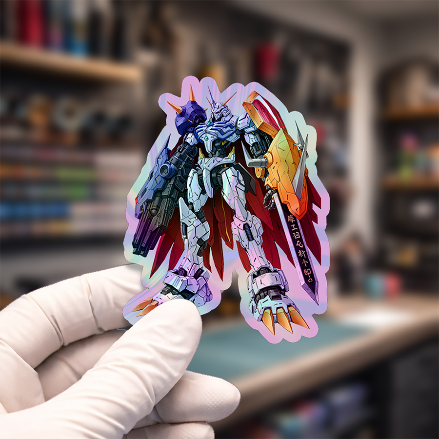 Stiker Hologram Anime Digimon | Omnimon