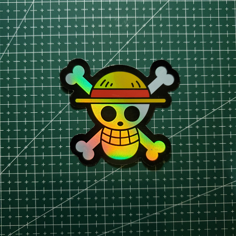 Stiker Hologram Anime One Piece | Jolly Roger - Gambar 2