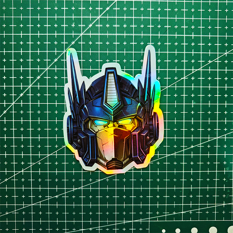 Stiker Hologram Movie Transformers | Optimus Prime Head - Gambar 2