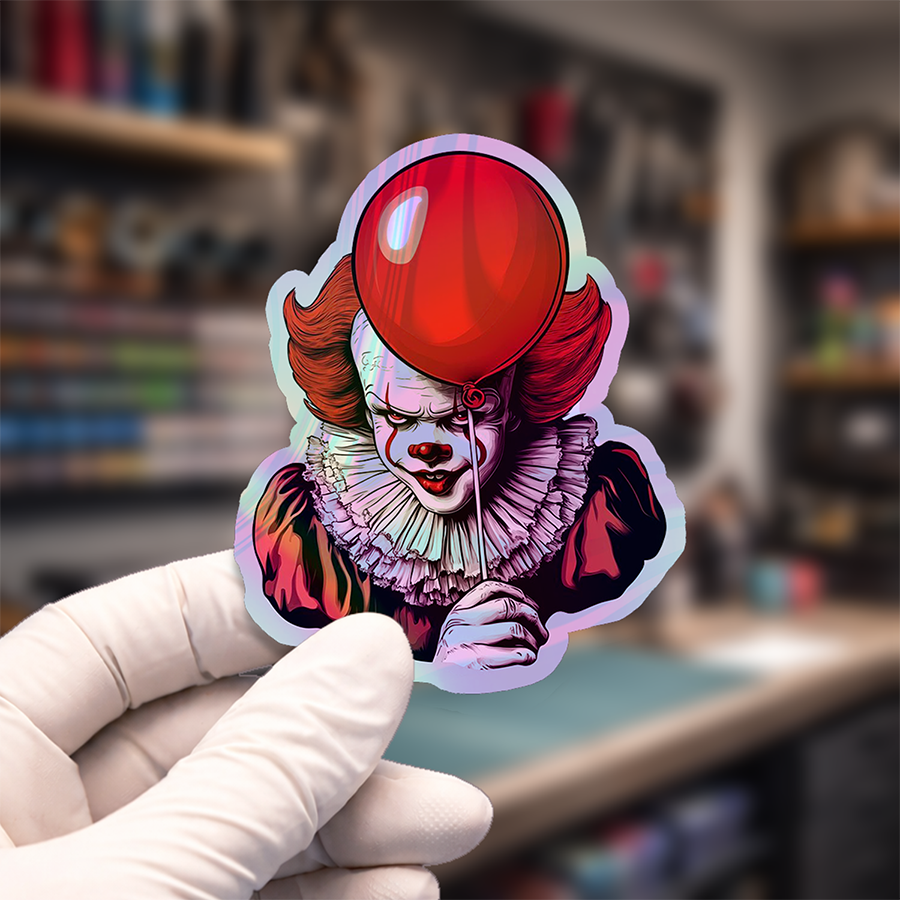 Stiker Hologram Movie It | Pennywise
