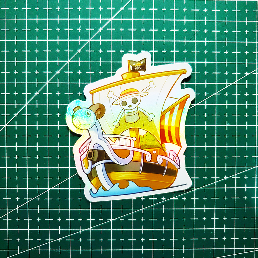 Stiker Hologram Anime One Piece | Sailing Going Merry - Gambar 2
