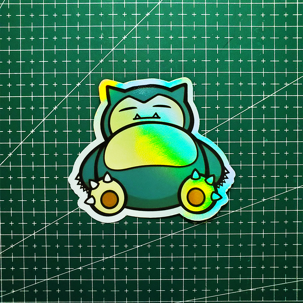 Stiker Hologram Anime Pokemon | Snorlax - Gambar 2