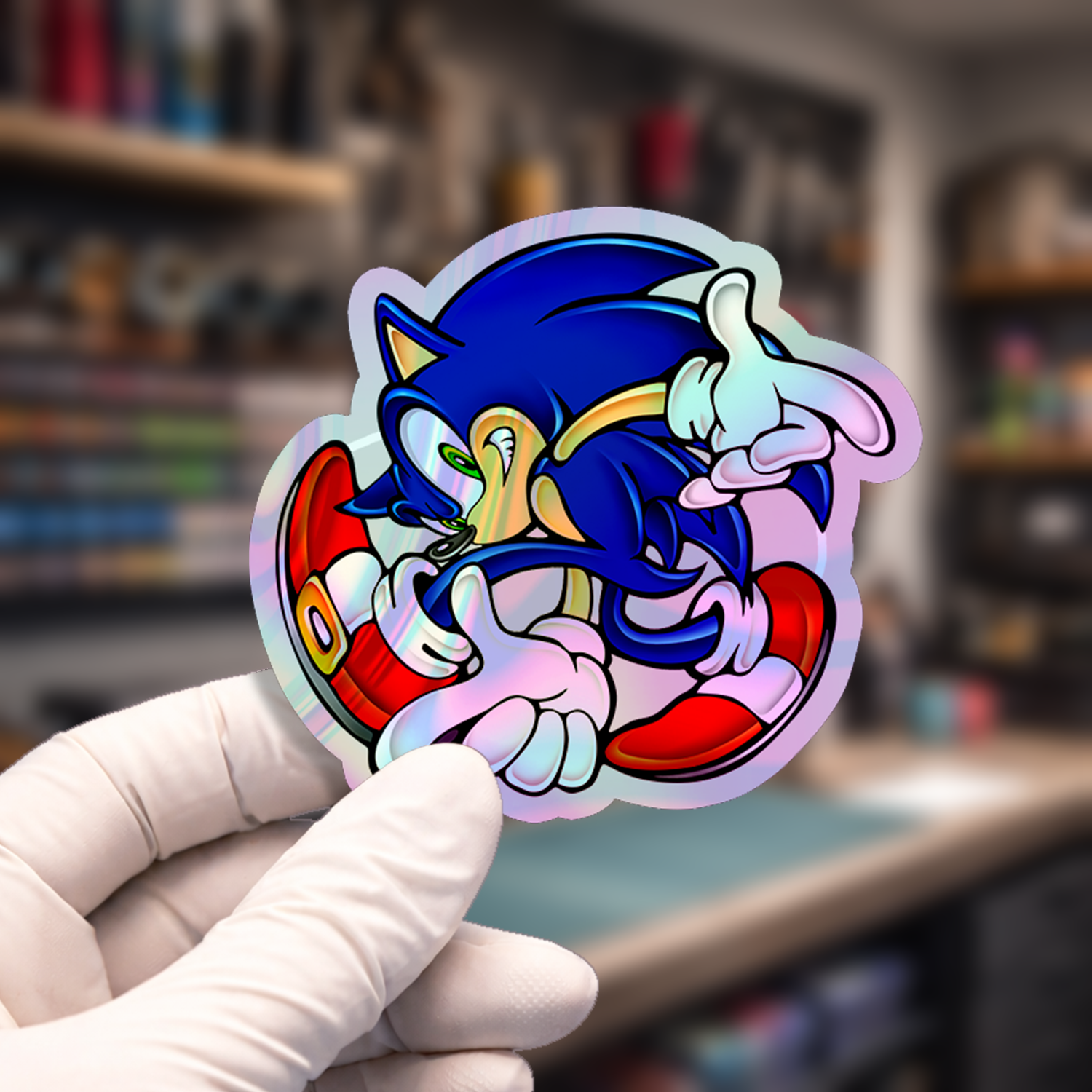 Stiker Hologram Gaming Sonic The Hedgehog | Sonic