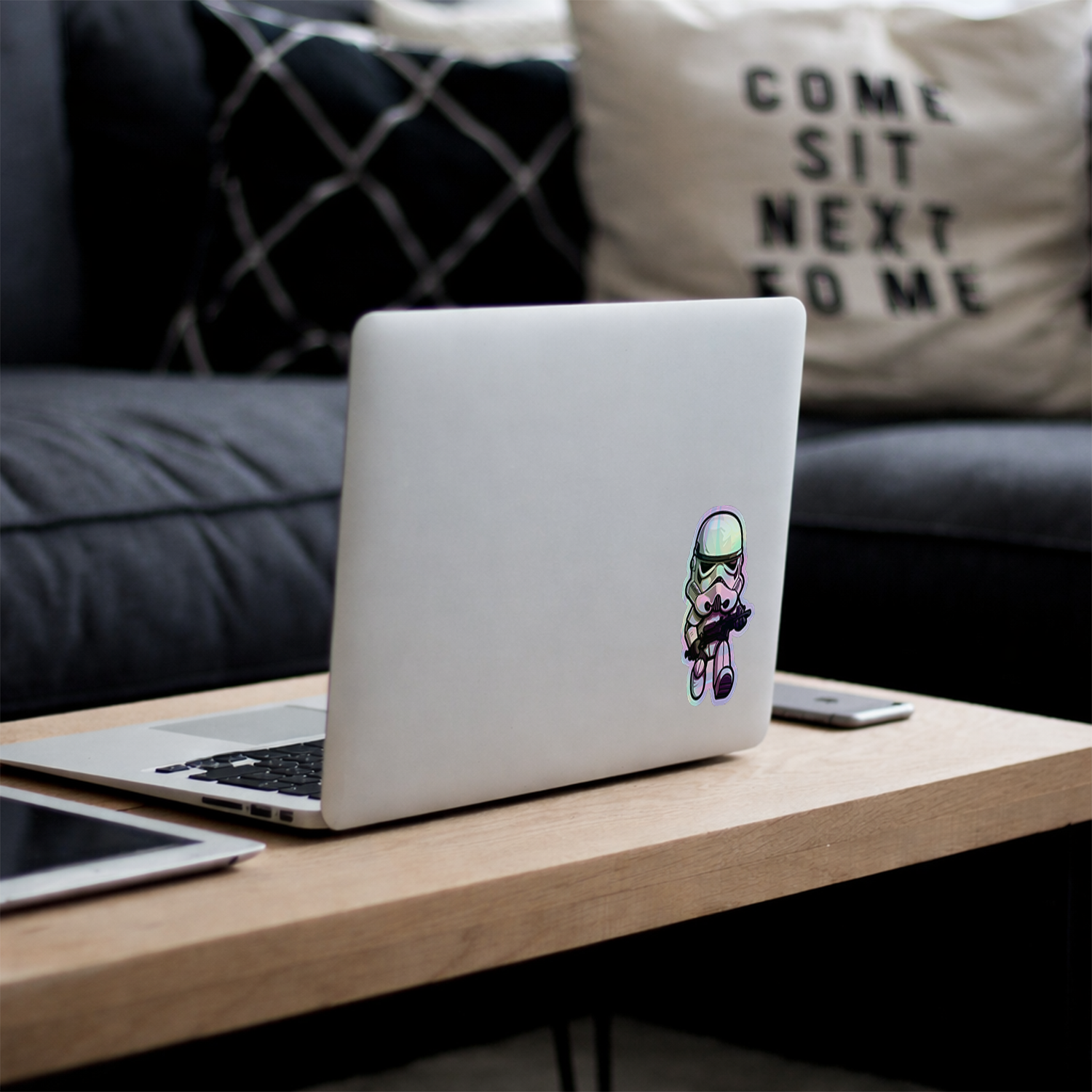 Stiker Hologram Movie Star Wars | Stormtrooper Chibi - Gambar 3