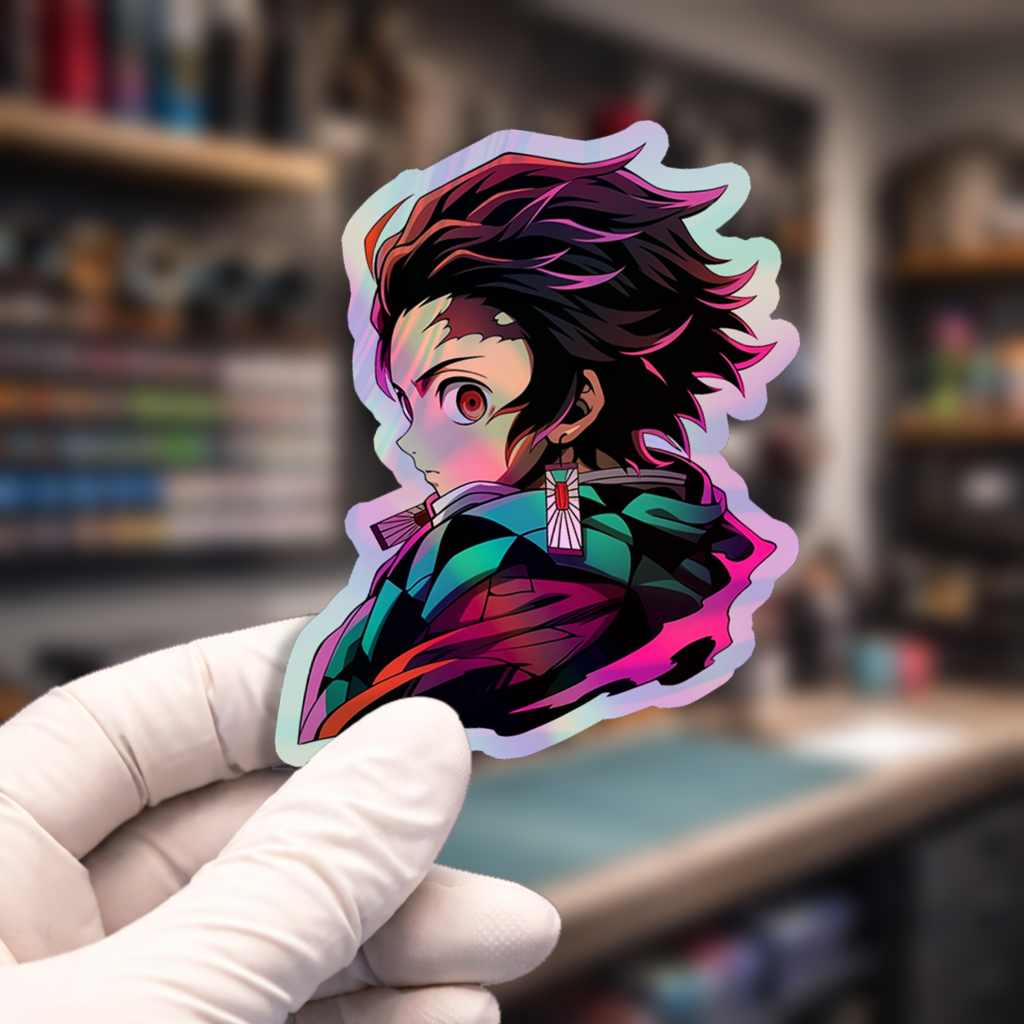 Stiker Hologram Anime Demon Slayer | Tanjiro Kamado